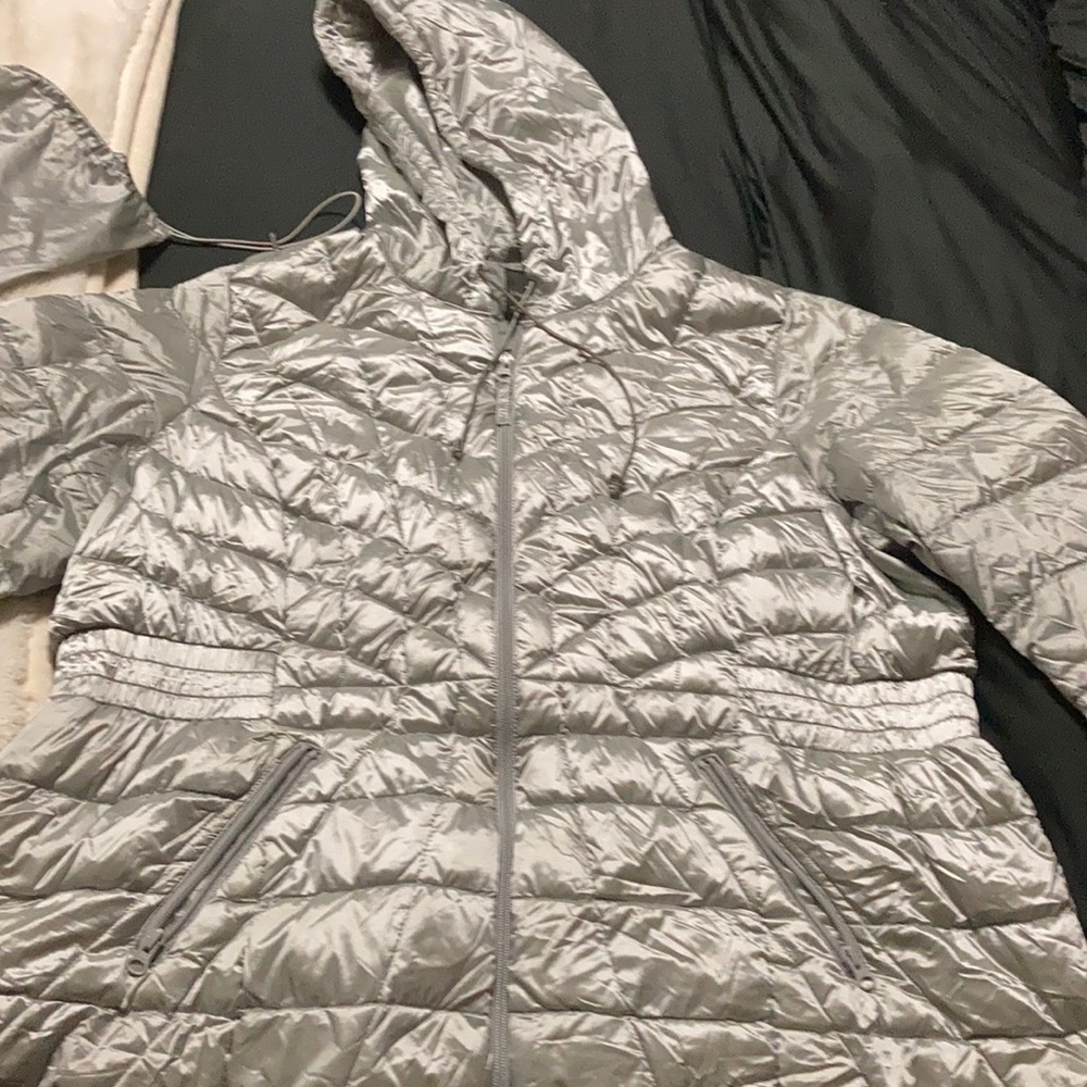 Lane Bryant Silver Puffer Jacket